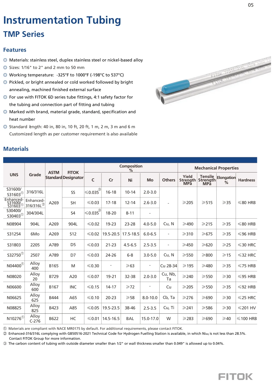 Instrumentation Tubing (Catalog)