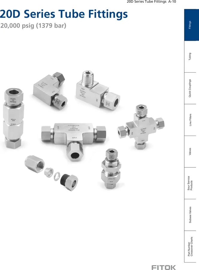Medium Pressure Tube Fittings, 20D Series