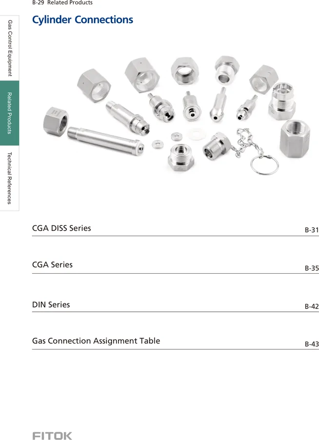 Cylinder Connections, CGA DISS Series