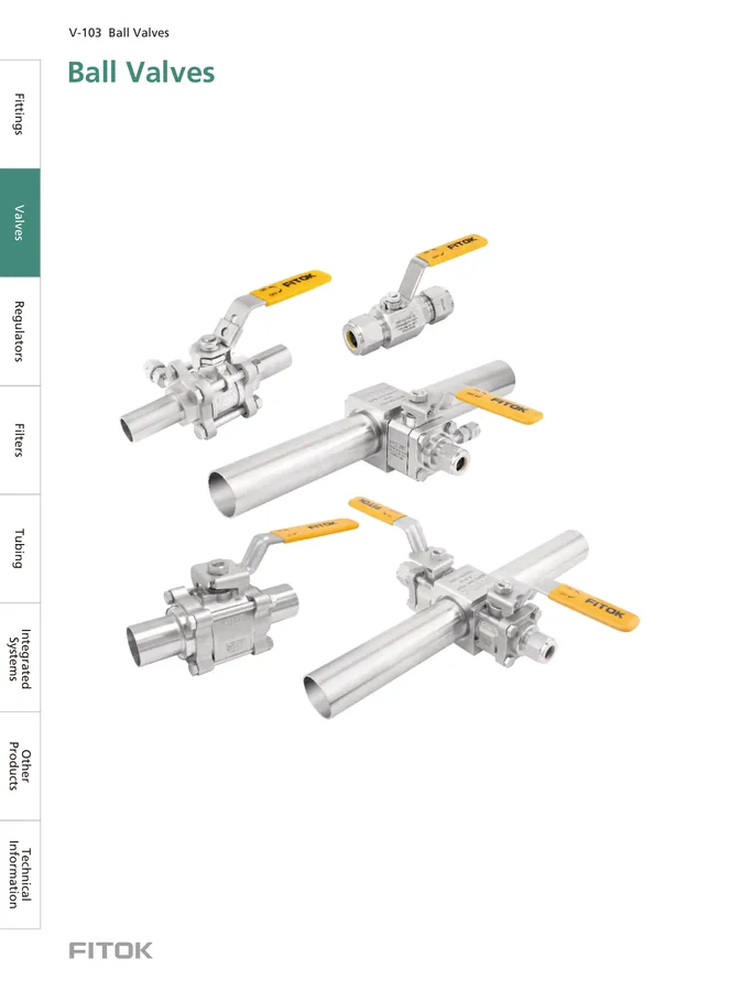 3-piece High Purity Ball Valves, BGP and BHP Series